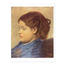 Edgar Degas - Mme 1869 de portrait Dobigny Woman G Cartes Postales