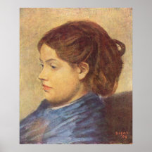 Edgar Degas - Mme 1869 de portrait Dobigny Woman G Poster