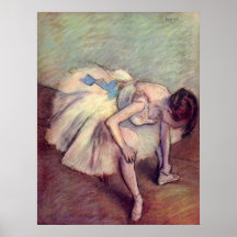 Edgar Degas - pastel 1881-83 de bout droit de ball Affiche