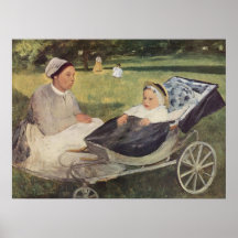 Edgar Degas - portrait Goerness avec le bébé 1870  Poster