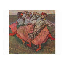 Edgar Degas - trois pastel russe des danseurs 1895 Carte Postale