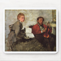 Edgar Degas - Voilinist et femme avec le cahier de Tapis De Souris