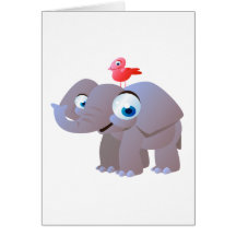 Edgar l'éléphant cartes de vœux