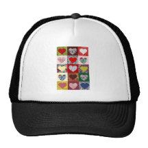 Édredon de coeurs d'amour casquette