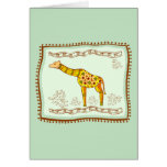 Édredon de girafe carte de vœux