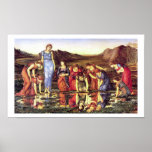 Edward Burne-Jones le miroir de l'affiche de Vénus