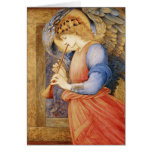 Edward Burne-Jones - un ange jouant un flageolet Carte De Vœux