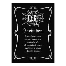 EEK de toile d'araignée Invitation Personnalisée