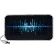 Effet de la lumière de vague audio abstraite troub haut-parleurs iPod