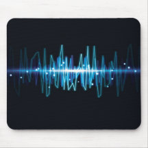 Effet de la lumière de vague audio abstraite troub tapis de souris