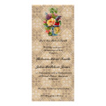 Effet de relief floral vintage épousant des invita