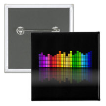 Égaliseur coloré w/Reflection, techno fraîche de m Pin's Avec Agrafe