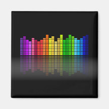 Égaliseur coloré w/Reflection, techno fraîche de m Aimants Pour Réfrigérateur