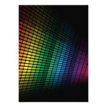 Égaliseur multicolore invitations personnalisées