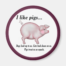 Égalité de porc magnets pour réfrigérateur