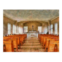 Église - à l'intérieur d'une église carte postale