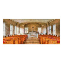 Église - à l'intérieur d'une église carte double customisable