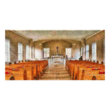 Église - à l'intérieur d'une église photocarte