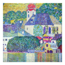 Église de St Wolfgang par Gustav Klimt, art victor Faire-parts