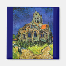 Église de Van Gogh aux beaux-arts d'Auvers (F789) Aimant