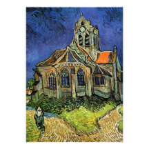 Église de Van Gogh chez Auvers Carton D'invitation