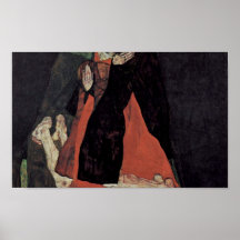 Egon Schiele - cardinal et nonne ou la caresse Posters