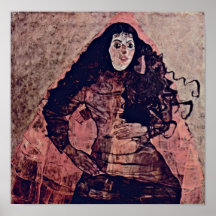 Egon Schiele - portrait de Trude Engel Posters