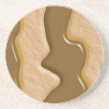Égouttements - beurre d'arachide de chocolat dessous de verre