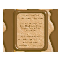 Égouttements - beurre d'arachide de chocolat invitation personnalisable