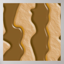 Égouttements - beurre d'arachide de chocolat affiche