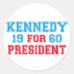 Élection 1960 de Kennedy Adhésifs Ronds