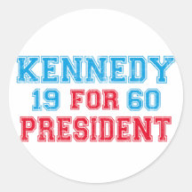 Élection 1960 de Kennedy Adhésifs Ronds