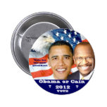 Election_ 2012 d'Obama et de Caïn Pin's Avec Agrafe