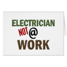 Électricien PAS au travail Cartes De Vœux