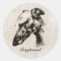 Élégance de lévrier - personnalisable autocollants