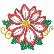 Élégance de poinsettia polo brodé