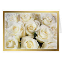 Élégance de rose blanc cartes