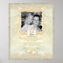 Élégant baroque de chapitre d'amour de photographi poster