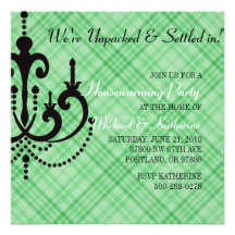 Elegant Chandelier Housewarming Party Invitation