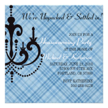 Elegant Chandelier Housewarming Party Invitation