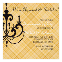 Elegant Chandelier Housewarming Party Invitation