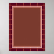 Elegant Template with Border Dark Brown Print