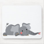 Éléphant affamé Mousepad de bande dessinée mignonn tapis de souris