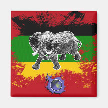 ÉLÉPHANT AFRICAIN PAR GREGORY GALLO AIMANTS POUR RÉFRIGÉRATEUR