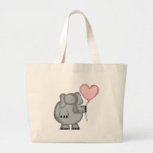 Éléphant avec le ballon de coeur sac