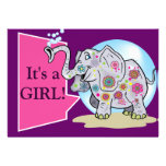 Éléphant c'est un faire-part de photo de naissance