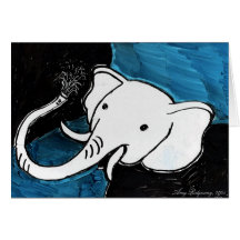 Éléphant de bébé à la rivière carte