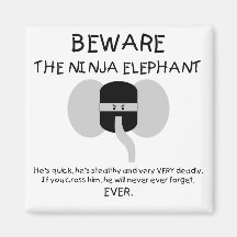 Éléphant de Ninja Aimants Pour Réfrigérateur