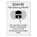 Éléphant de Ninja ! Carte De Vœux