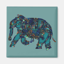 Éléphant d'onyx aimant pour réfrigérateur
